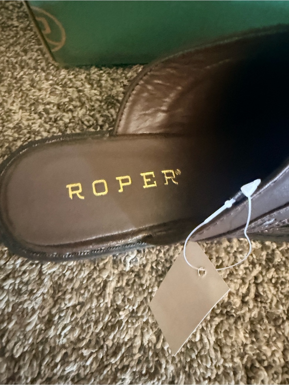 Roper Brown Western Slip-On Clog - Picture 3 of 7